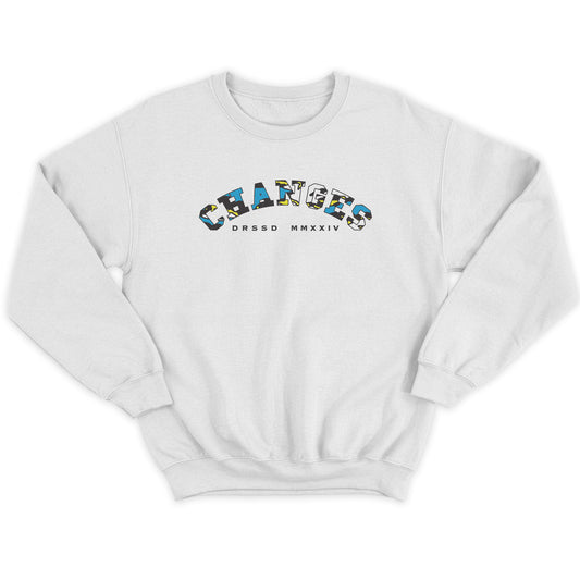 CHANGES WHITE SWEATSHIRT