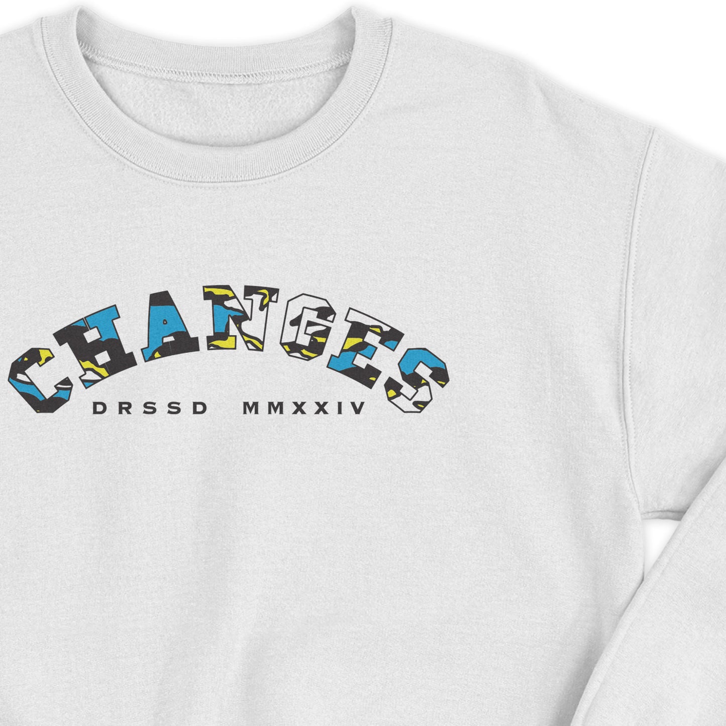 CHANGES WHITE SWEATSHIRT