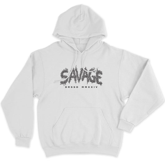 SAVAGE WHITE HOODIE