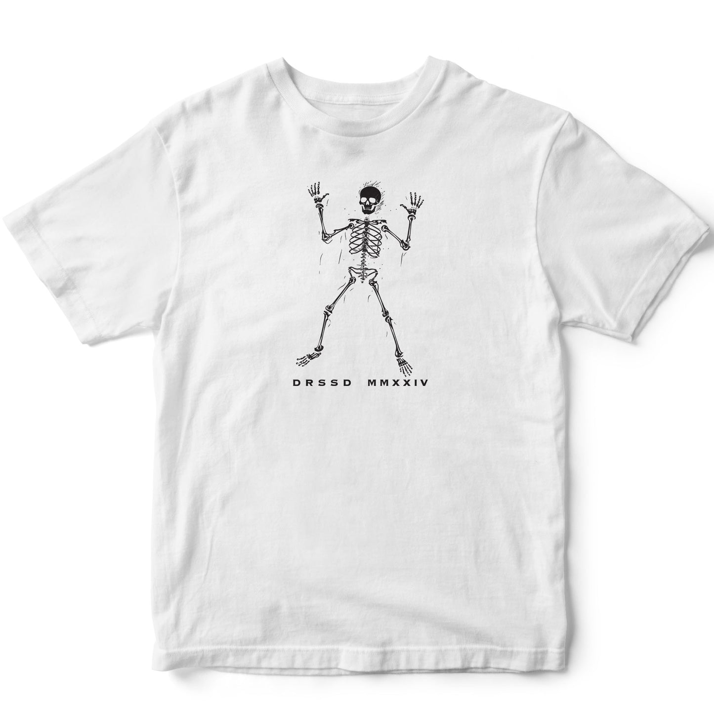 SCARELETON WHITE T-SHIRT