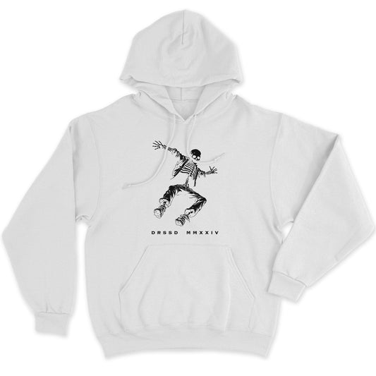 SKELEFALL WHITE HOODIE